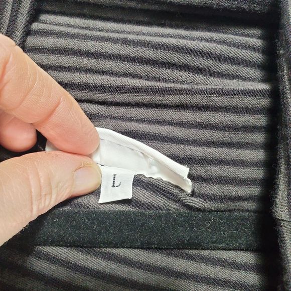 L Bryn Walker Knit Striped Shawl Collar Waterfall Cardigan Longline Lagenlook - Picture 5 of 13